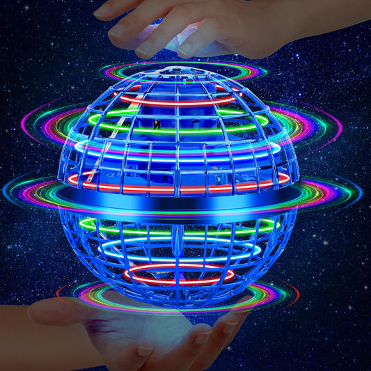 Vantexi Flying Orb Ball with parachute lights up during lift-off for dramatic visuals