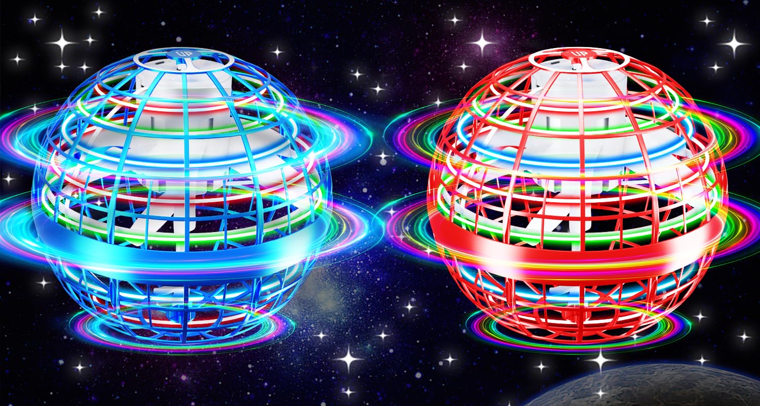 Vantexi Flying Orb Ball Toy with parachute LED lights for vibrant flights.