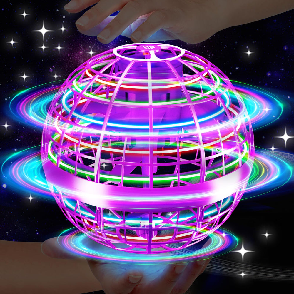 Vantexi Flying Orb Ball Toy with parachute LED glows during flight for dazzling play.