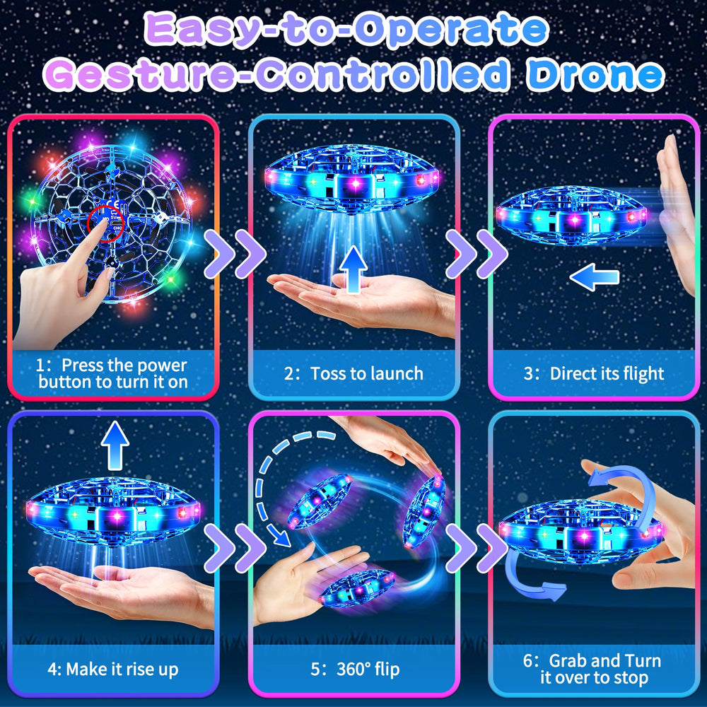 Vantexi UFO toy mesh enclosure protects hands during flight