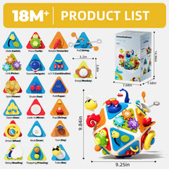 Vanvimen 20-in-1 Busy Board cube number recognition introduces early math