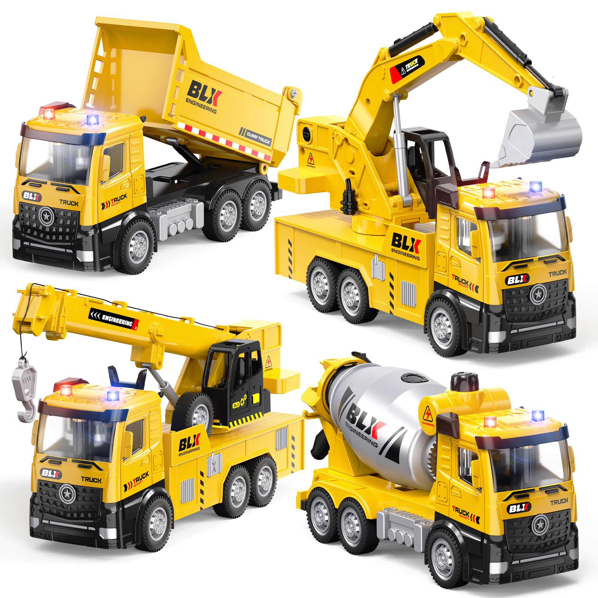 Vanvimen 4-pack excavator truck for hands-on pretend play and digging fun
