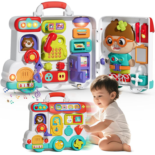 Vanvimen 54-in-1 Busy Board color panel offering color discovery and fine motor play