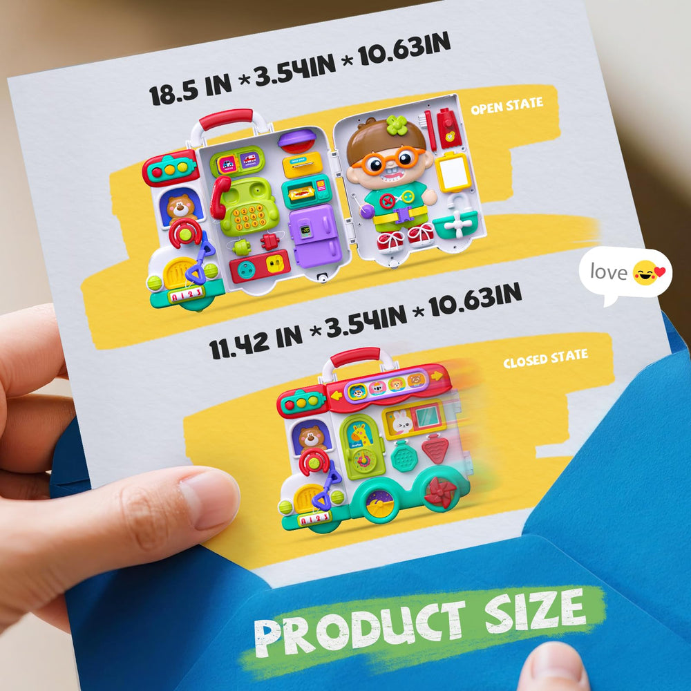 Vanvimen 54-in-1 Busy Board travel-friendly panel for car and plane play
