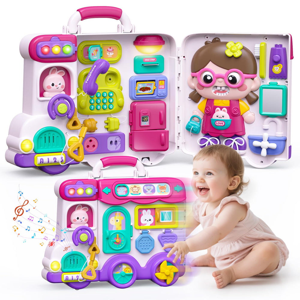 Vanvimen 54in1 busy board panels for learning and fine motor skill play.