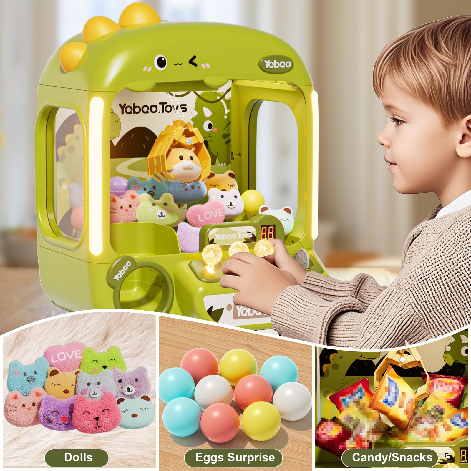 Vanvimen arcade style claw machine lights image emphasizes vibrant play atmosphere