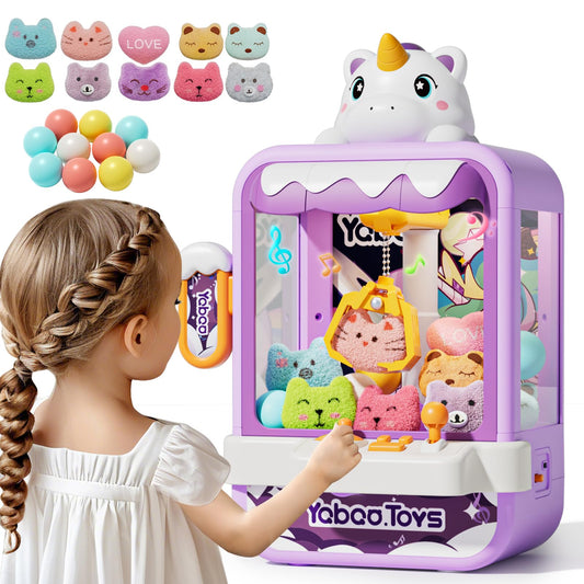 Vanvimen unicorn claw machine in action for at-home arcade play
