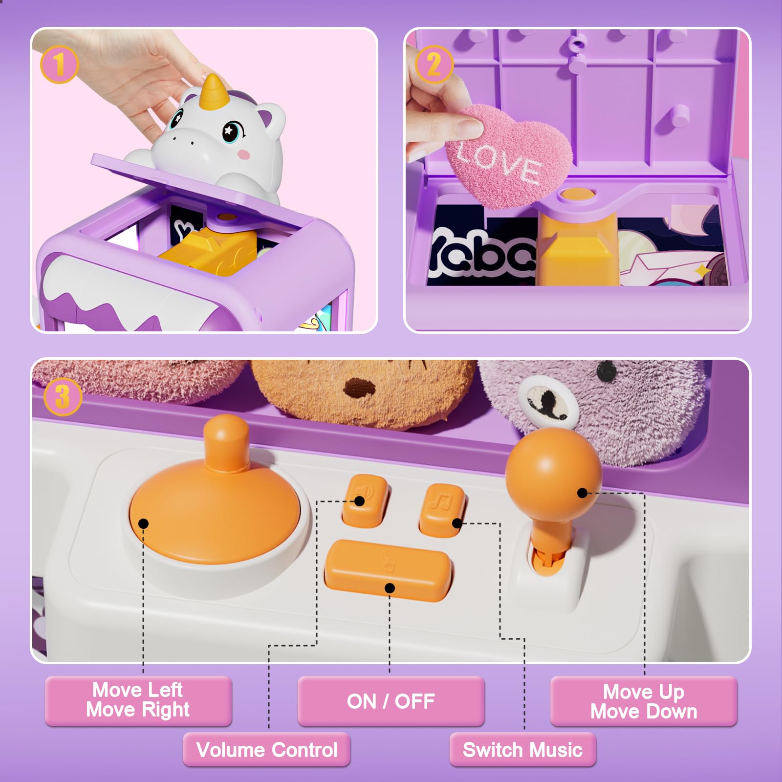 Vanvimen claw machine dual power USB and battery for flexible play