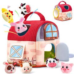 Vanvimen farm barn toy, front view inviting playful exploration for babies