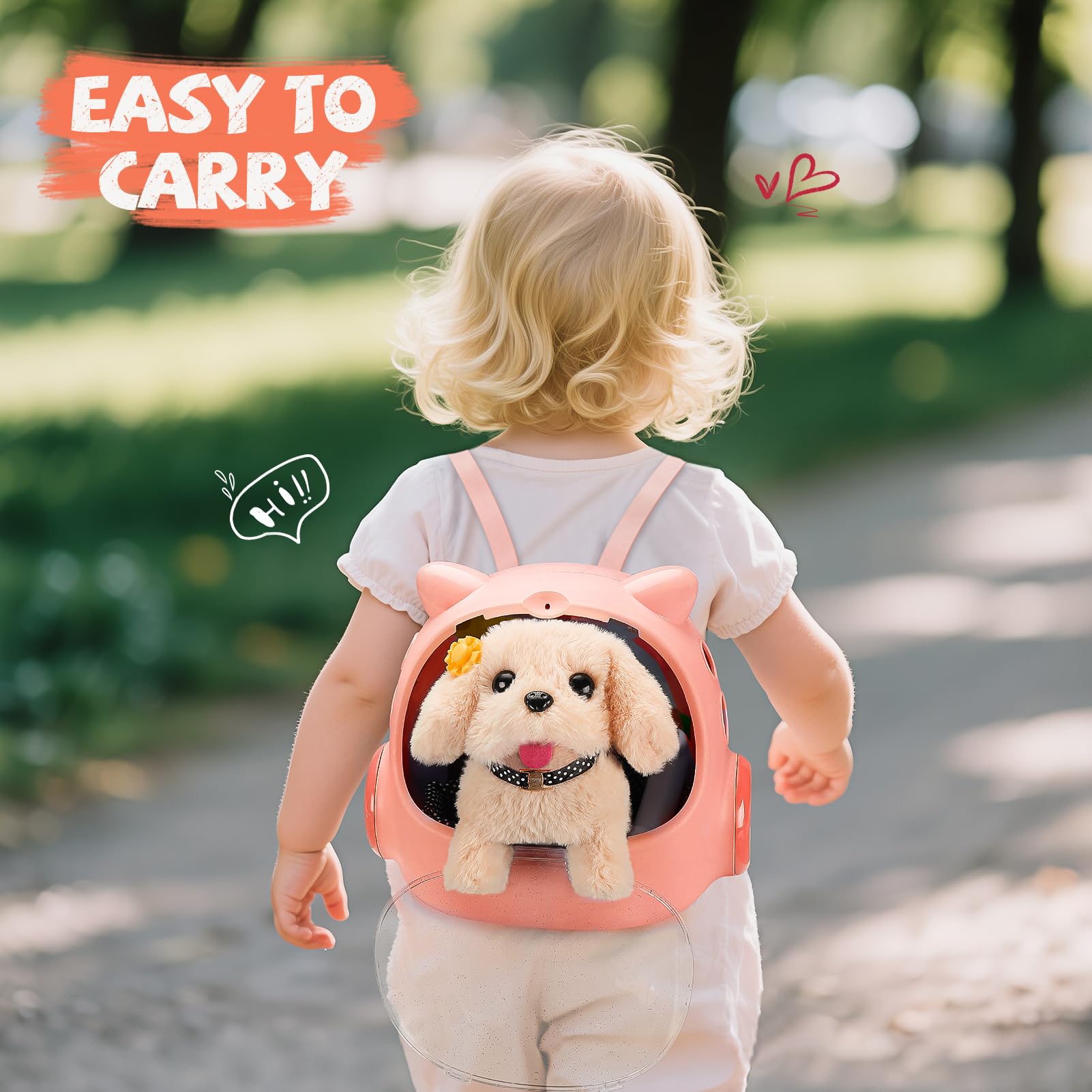 Leash and collar for simulated walks with the Vanvimen robot dog toy.