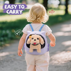 Vanvimen robot dog toy walking and barking in a lifelike pose.