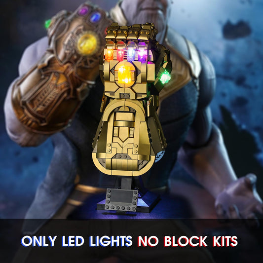 Vaodest LED light for LEGO 76191 glow enhances stone colors for a dynamic display.