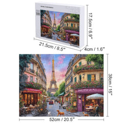 VAOWO Charming Paris table-ready puzzle, perfect for game nights.