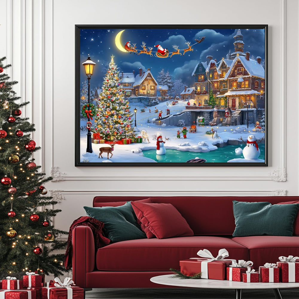 VAOWO Snow Scene puzzle captures Mediterranean Sea hues for calm focus.