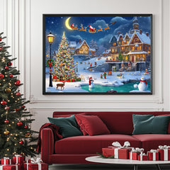 VAOWO Snow Scene puzzle captures Mediterranean Sea hues for calm focus.