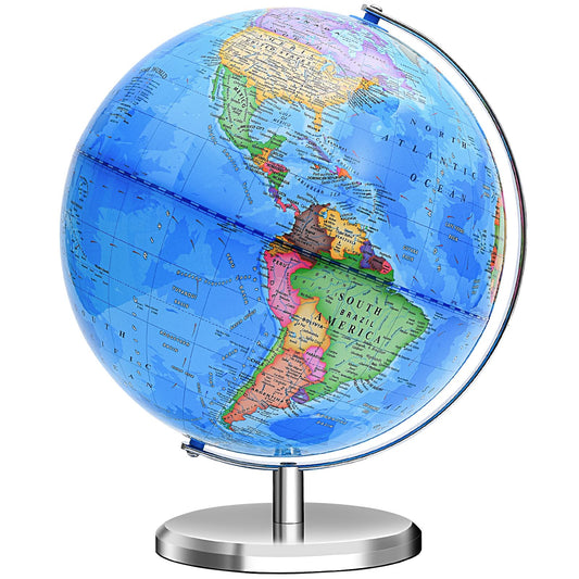 VAP World Globe 12-inch assembled for hands-on geography exploration.