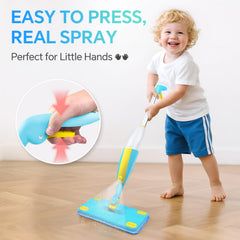 VARANO Kids Spray Mop Toy shows 30-inch height and easy-grip handle for toddler-friendly use.