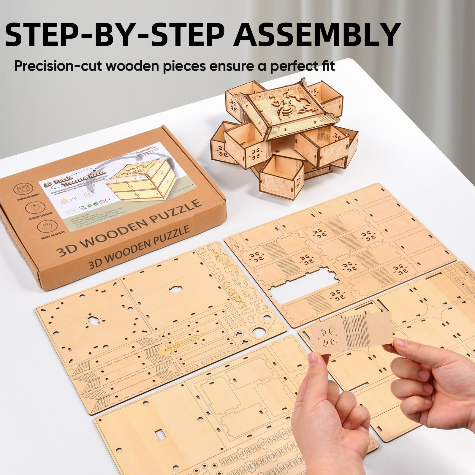 Varbertos multi-compartment storage keeps jewelry and small treasures neatly organized.