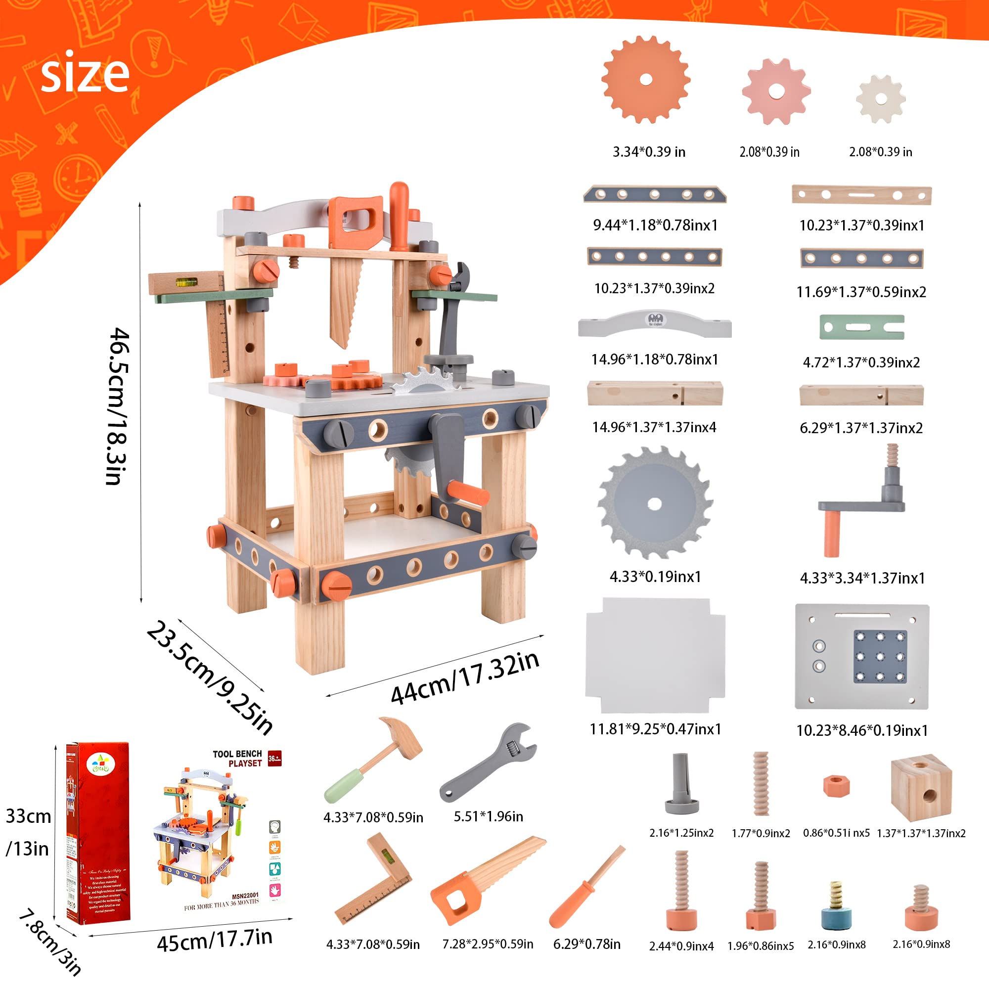 Varbertos wooden tool bench during assembly setup for kids