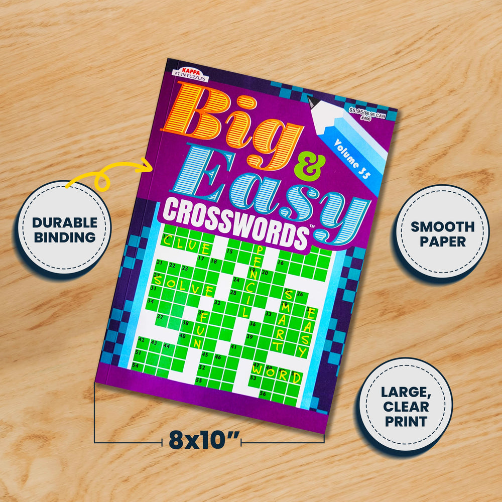 Large-print crosswords by Variety Savings designed for easy reading