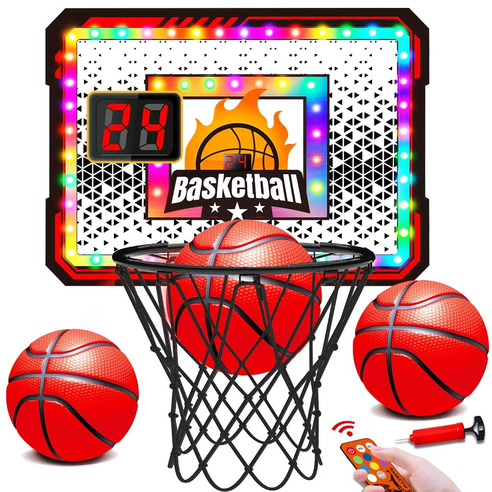 VATOS basketball hoop on a door for quick setup and active kid-friendly play.