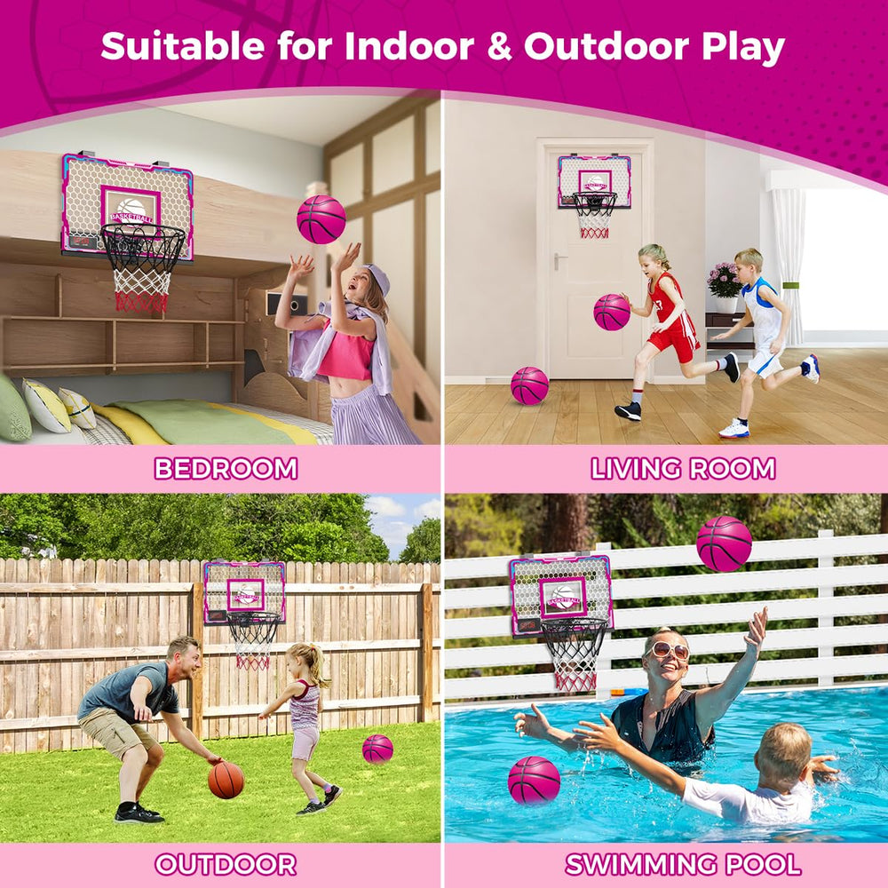 VATOS compact indoor hoop fits living rooms and bedrooms