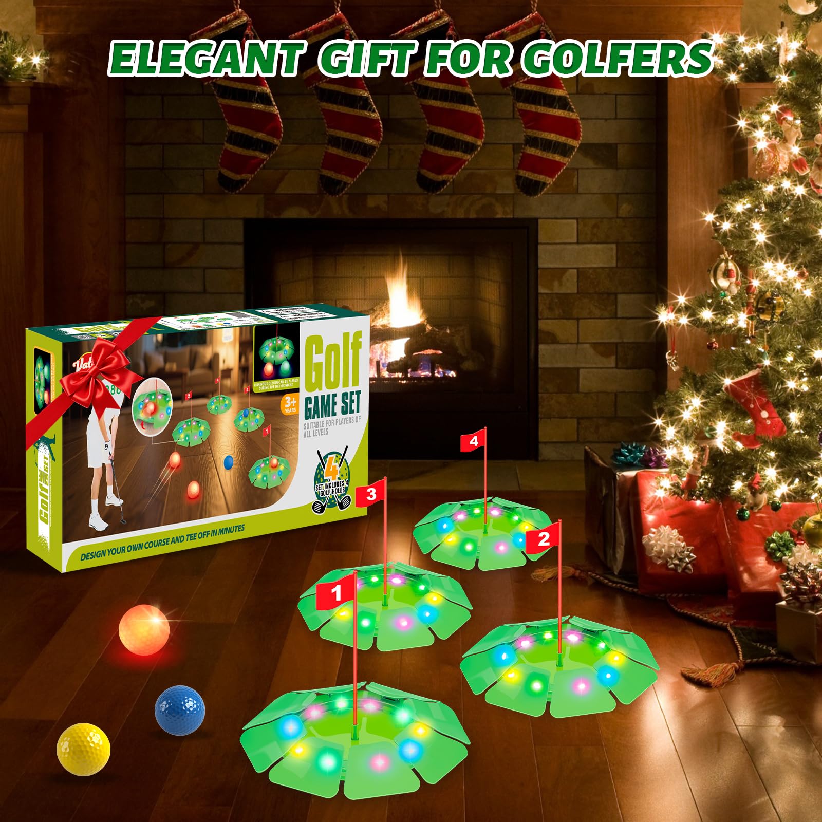 VATOS glow mini golf set makes a ready gift for all ages.