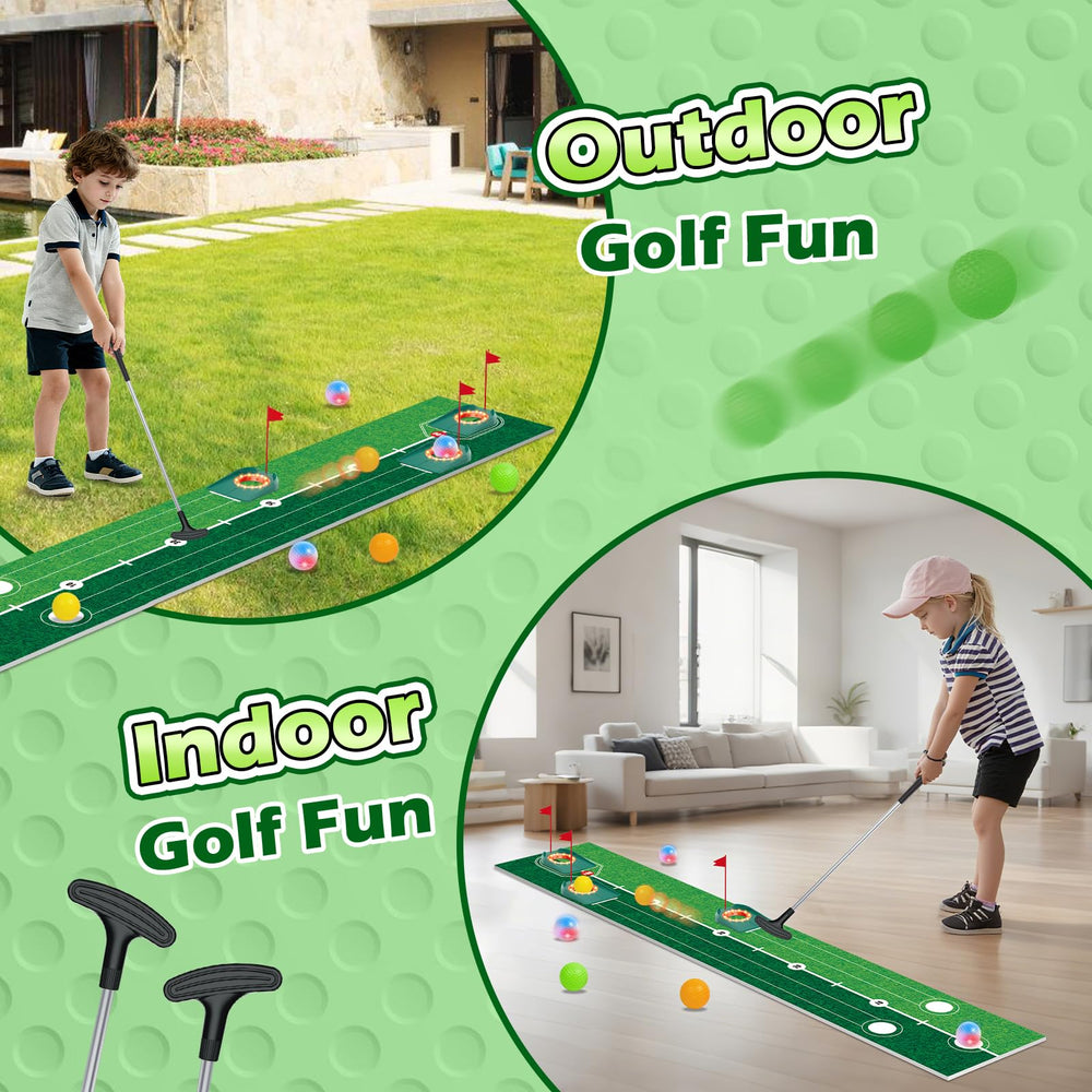 VATOS three-hole setup creates mini golf challenges in any room.