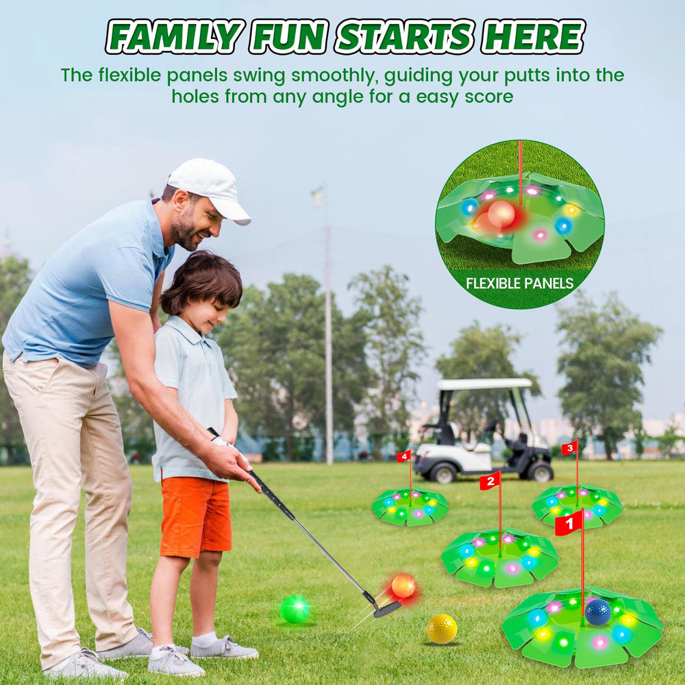 VATOS LED golf balls auto-activate for clear flight visibility.