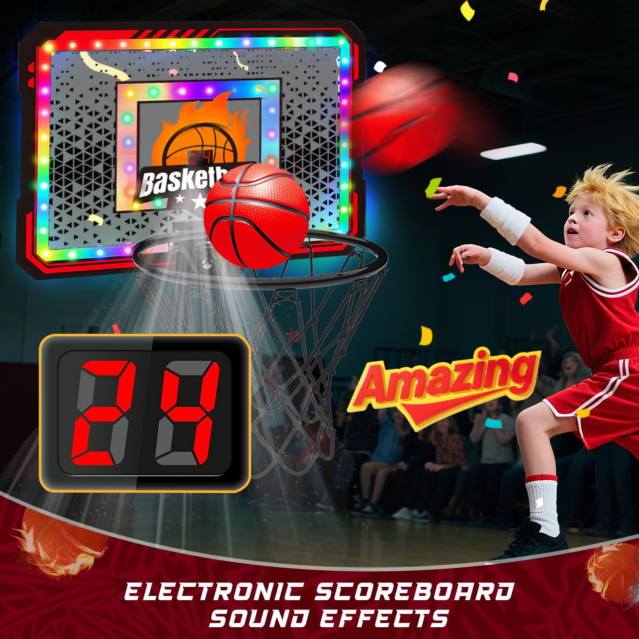 VATOS LED lighting with dynamic effects enhances night practice and friendly competition.