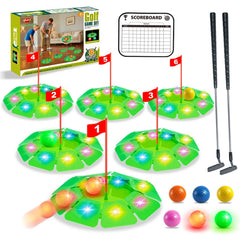 VATOS light-up golf putting set with six glowing holes for night practice