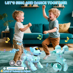 VATOS robot dog blue charging indicators hint at ready-to-play status.