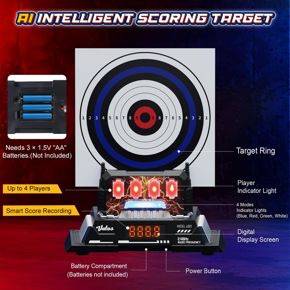 VATOS paper target ring ready to use with the smart base.