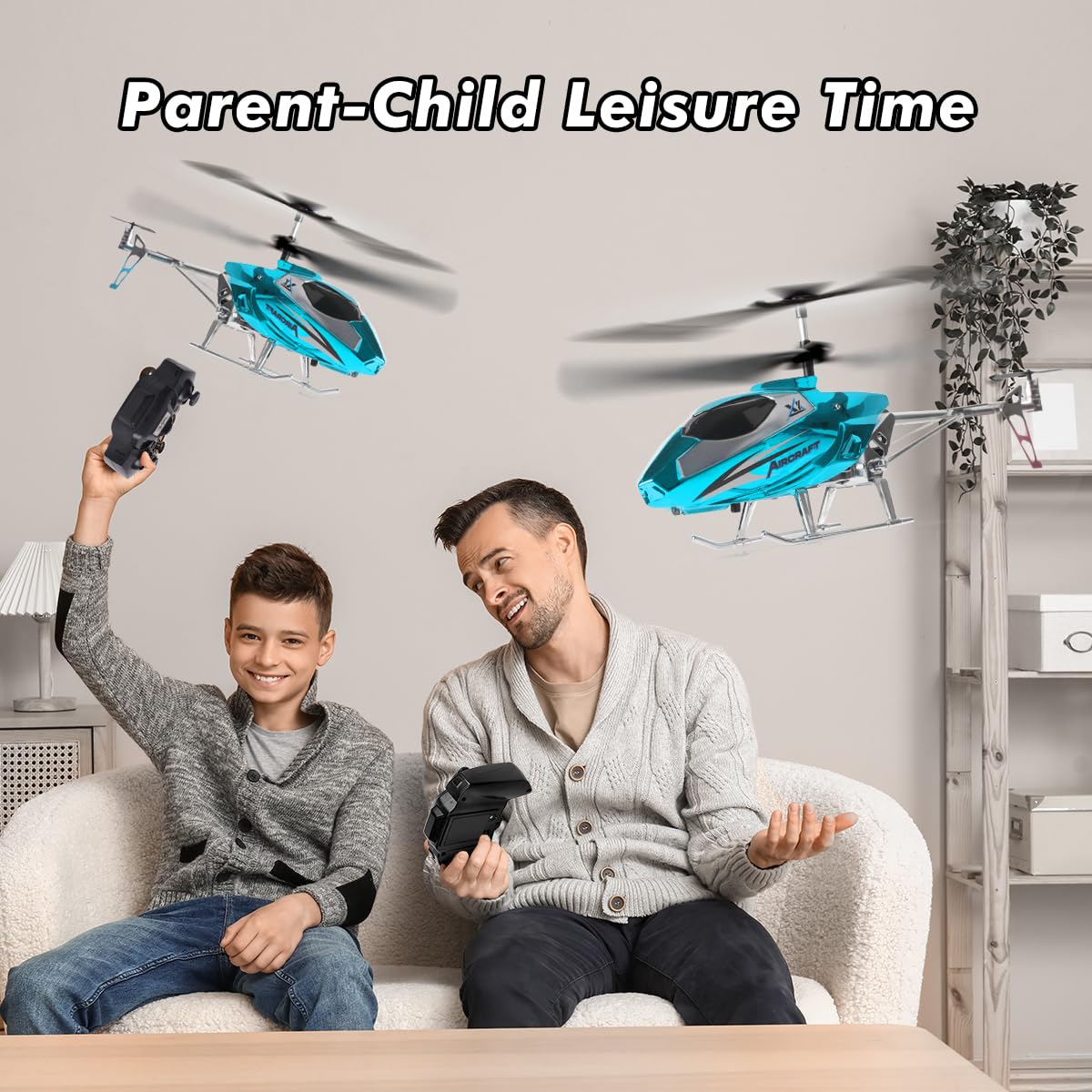 VATOS RC Helicopter uses a 2.4G remote for stable control.