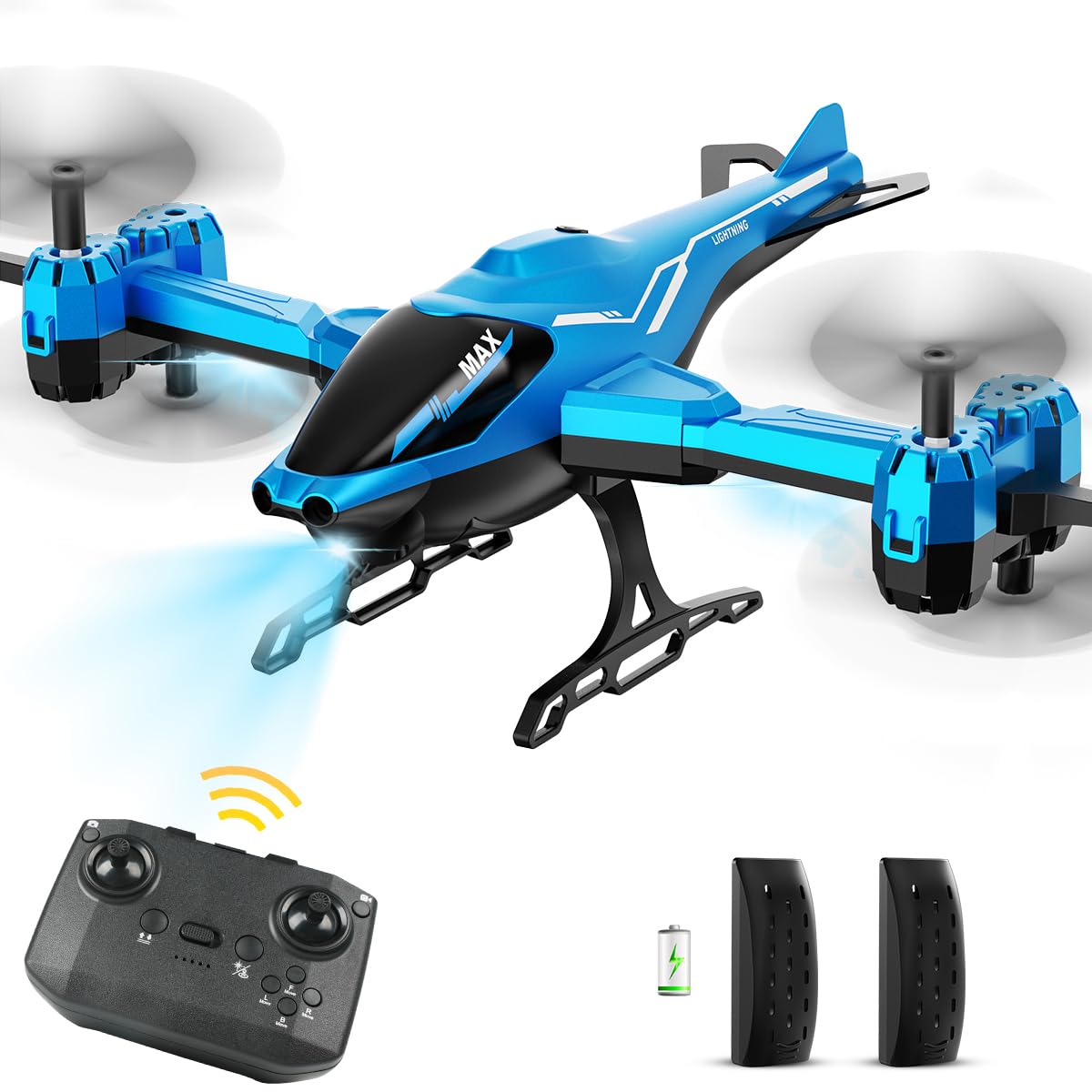 VATOS RC helicopter performing a 360° flip for dynamic indoor flights.