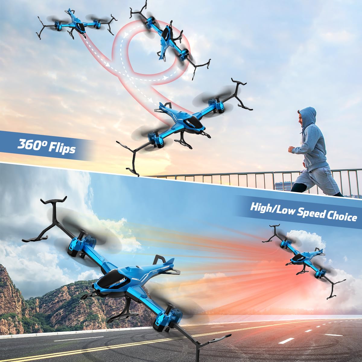 VATOS RC helicopter with obstacle avoidance for safer, smoother flights.