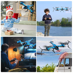 VATOS RC helicopter with protective wings and cover for durability.