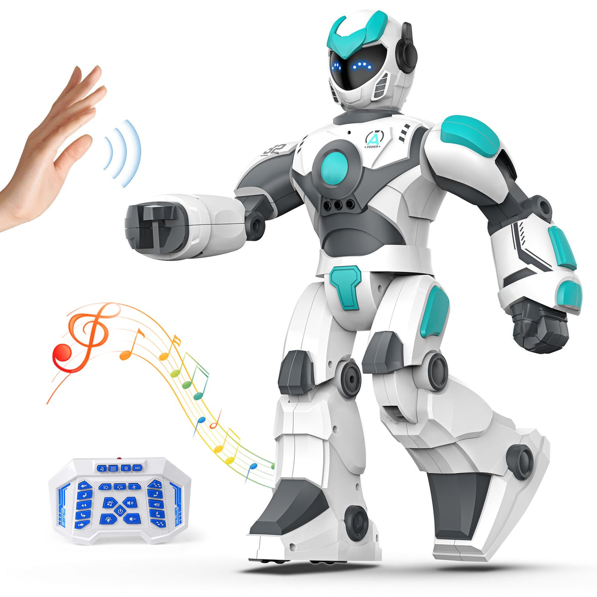VATOS 15.4-inch remote control robot side view for engaging play.