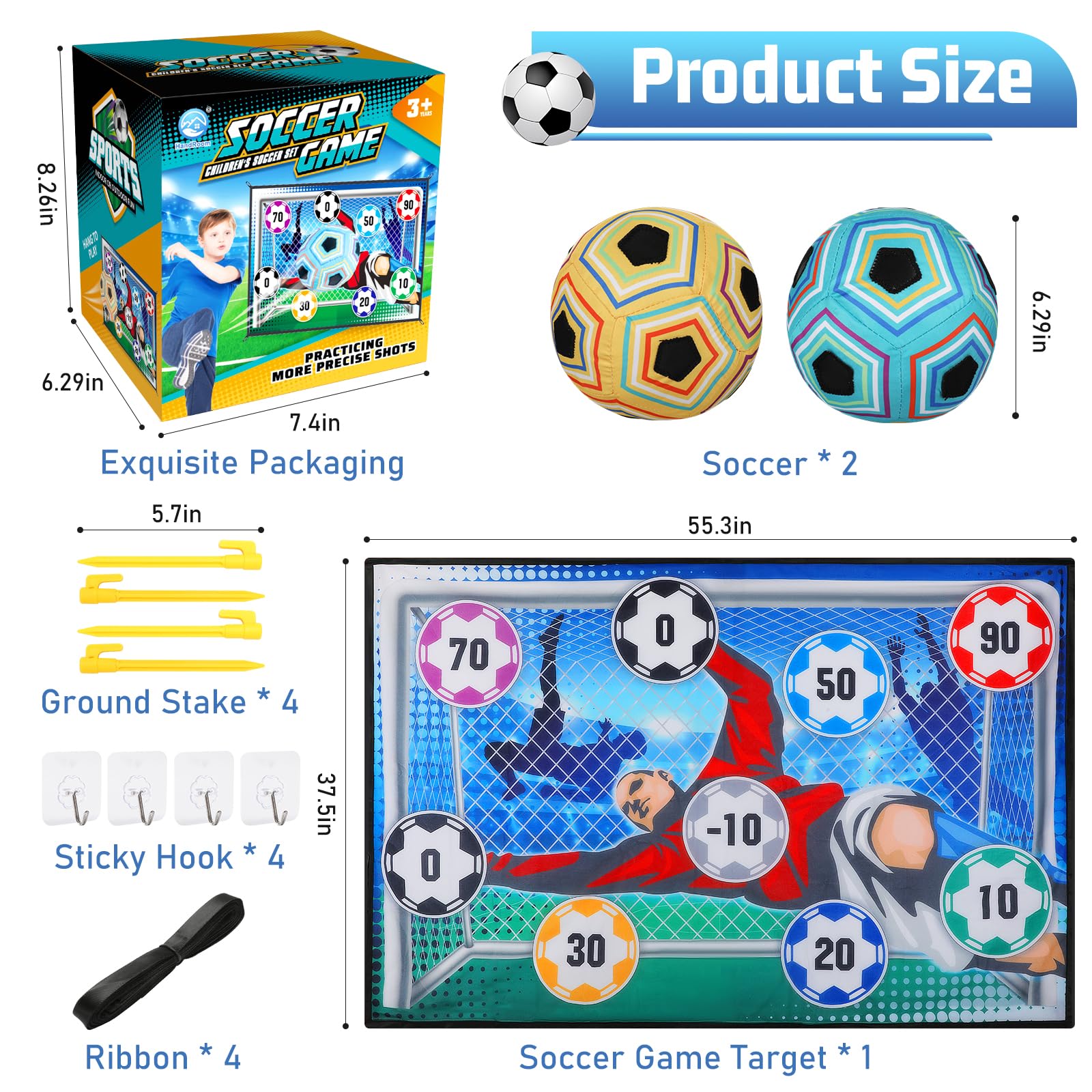 Ribbons outline a portable mini field for play