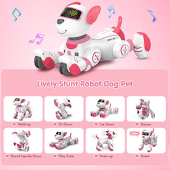 VATOS robot dog toy performs music and dance moves for kids.