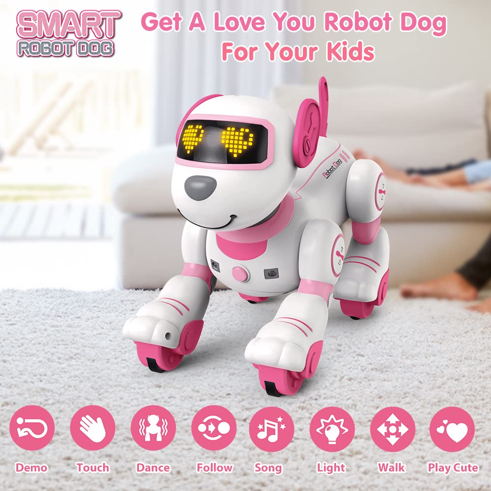 VATOS robot dog toy programmable commands teach sequencing through play.