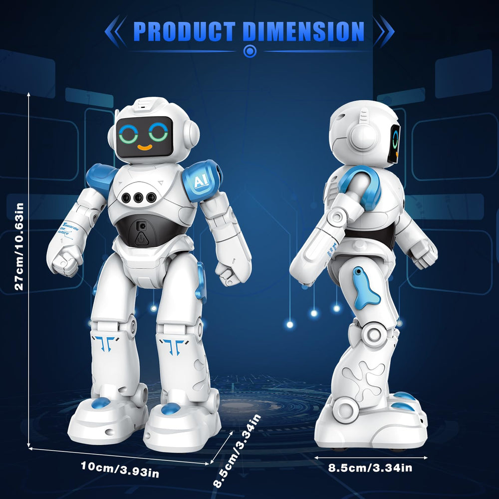 VATOS robot LED eyes express mood with responsive touch interactions