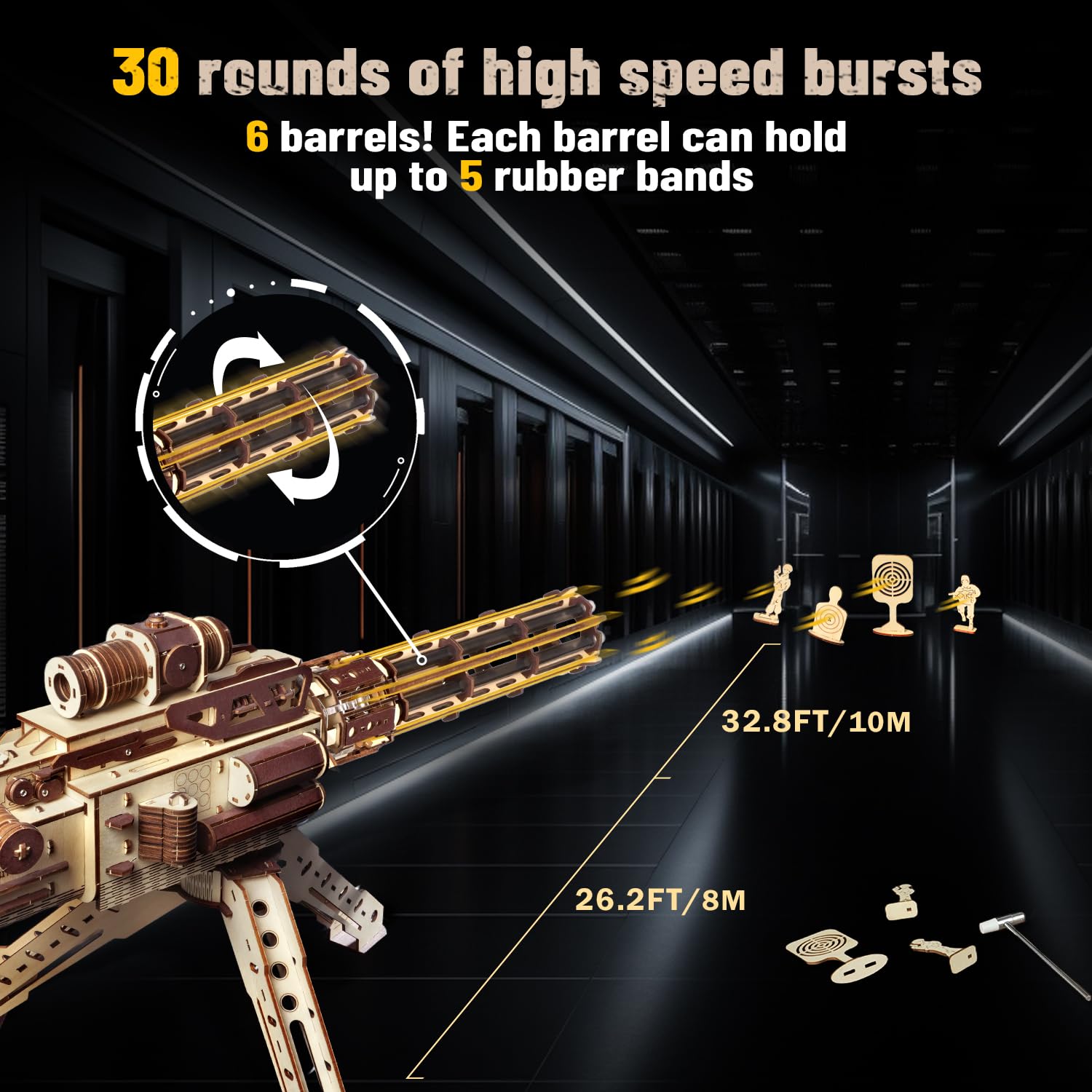 VATOS rubber-band ammo loading features a playful interactive detail on display.