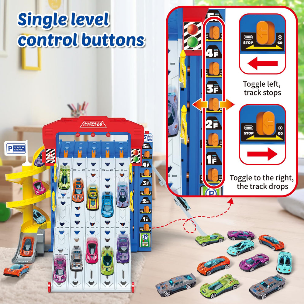 VATOS car park assembly in progress with kid-friendly steps supporting hands-on learning