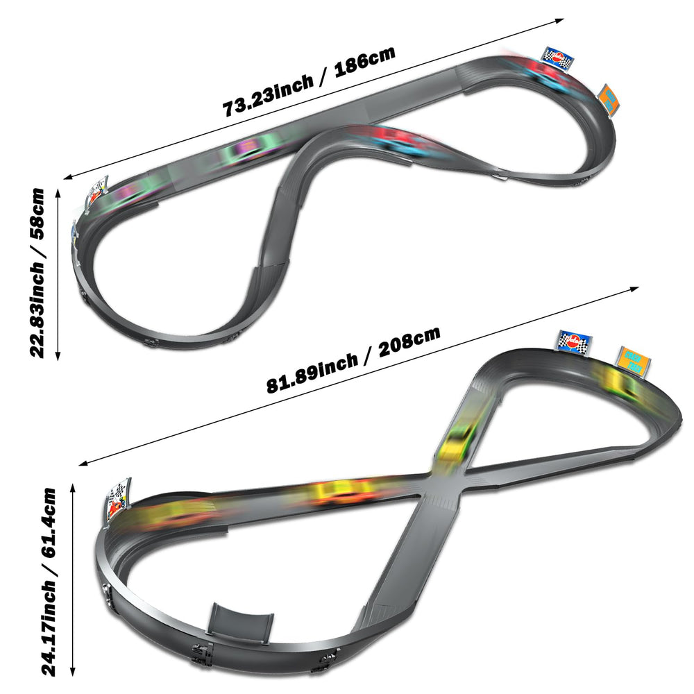 VATOS track length 208 cm for extended racing action