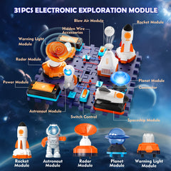 VATOS Space Science Circuit Kit beginner projects build confidence in circuits and problem-solving.