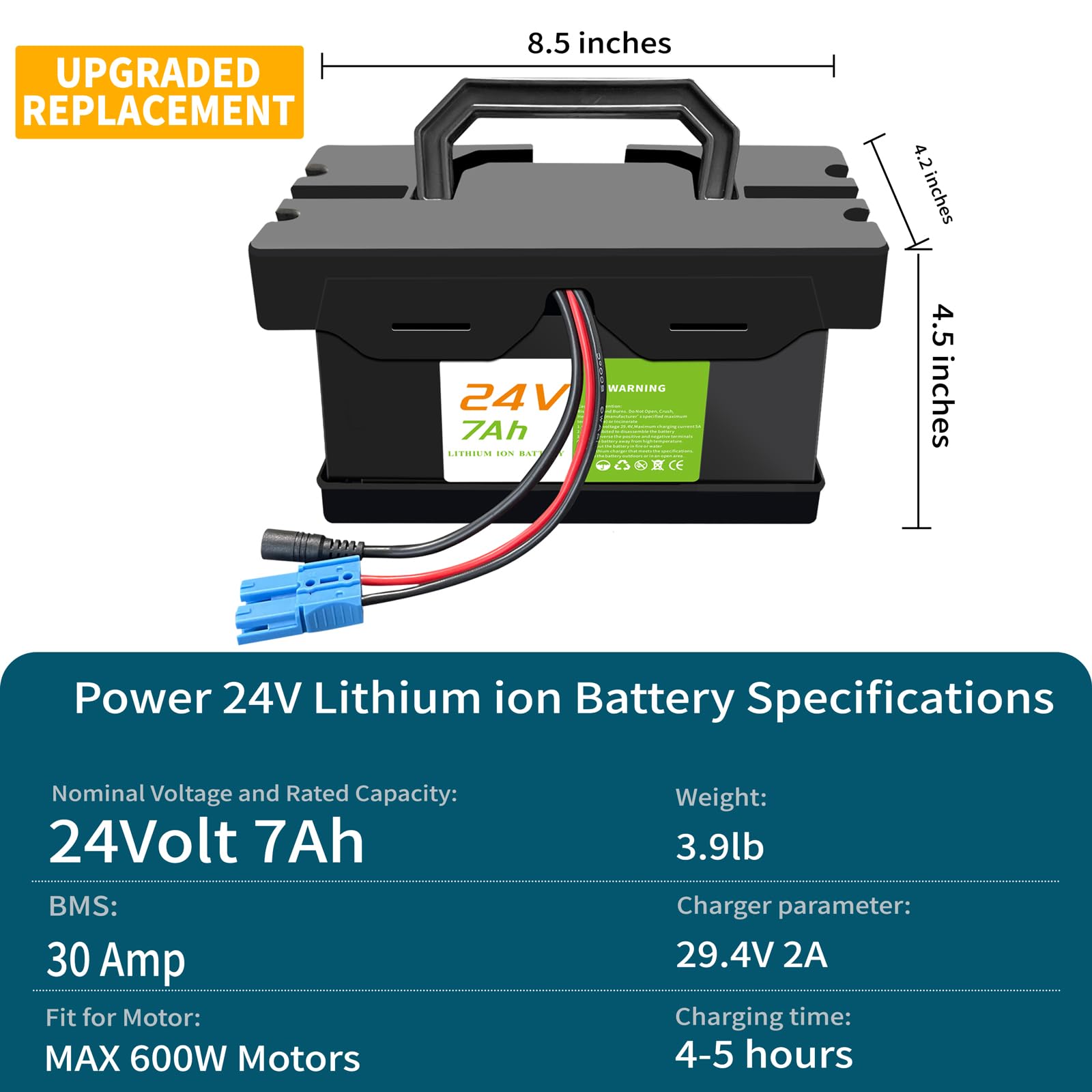 Lightweight VATOSO battery vs lead-acid supports longer playtime.