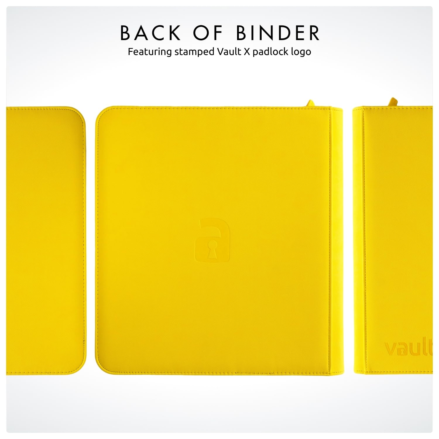 Vault X yellow binder enables neat collection display and quick gameplay access