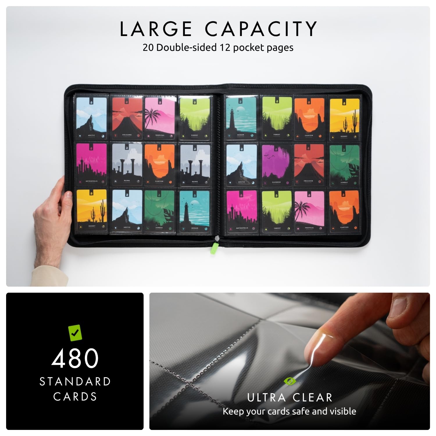 Vault X 20-page layout with double-sided pockets for quick viewing