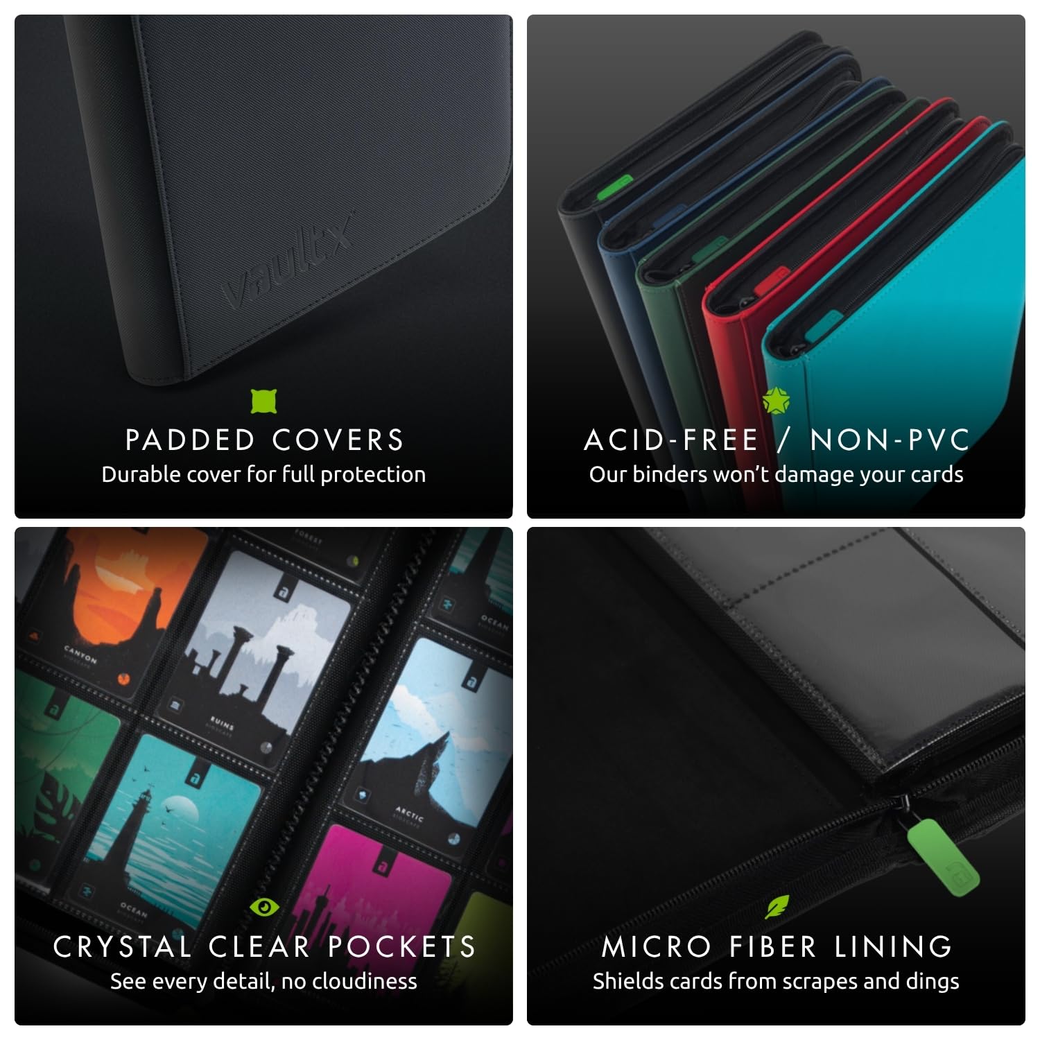 Vault X 20-pages binder illustration demonstrates high-capacity storage